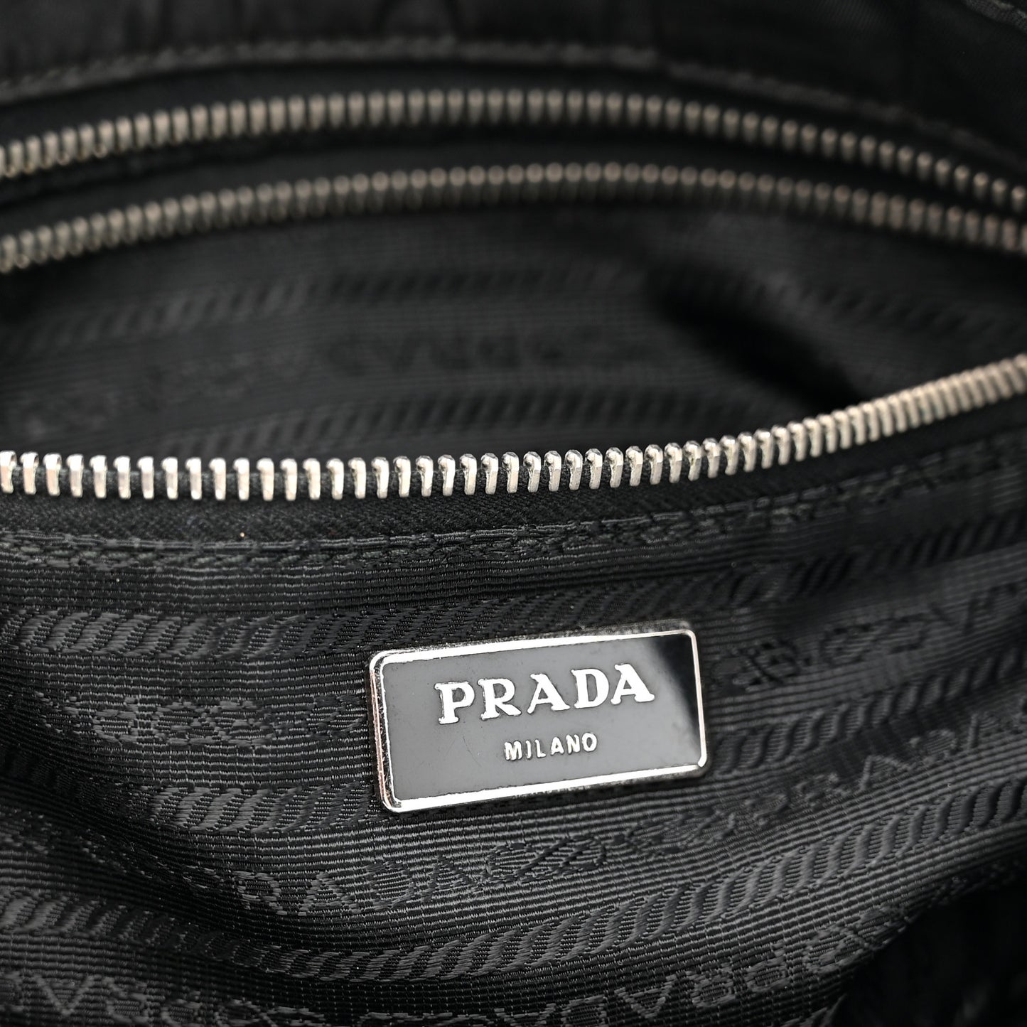 Tessuto Nylon Zip Convertible Tote Black