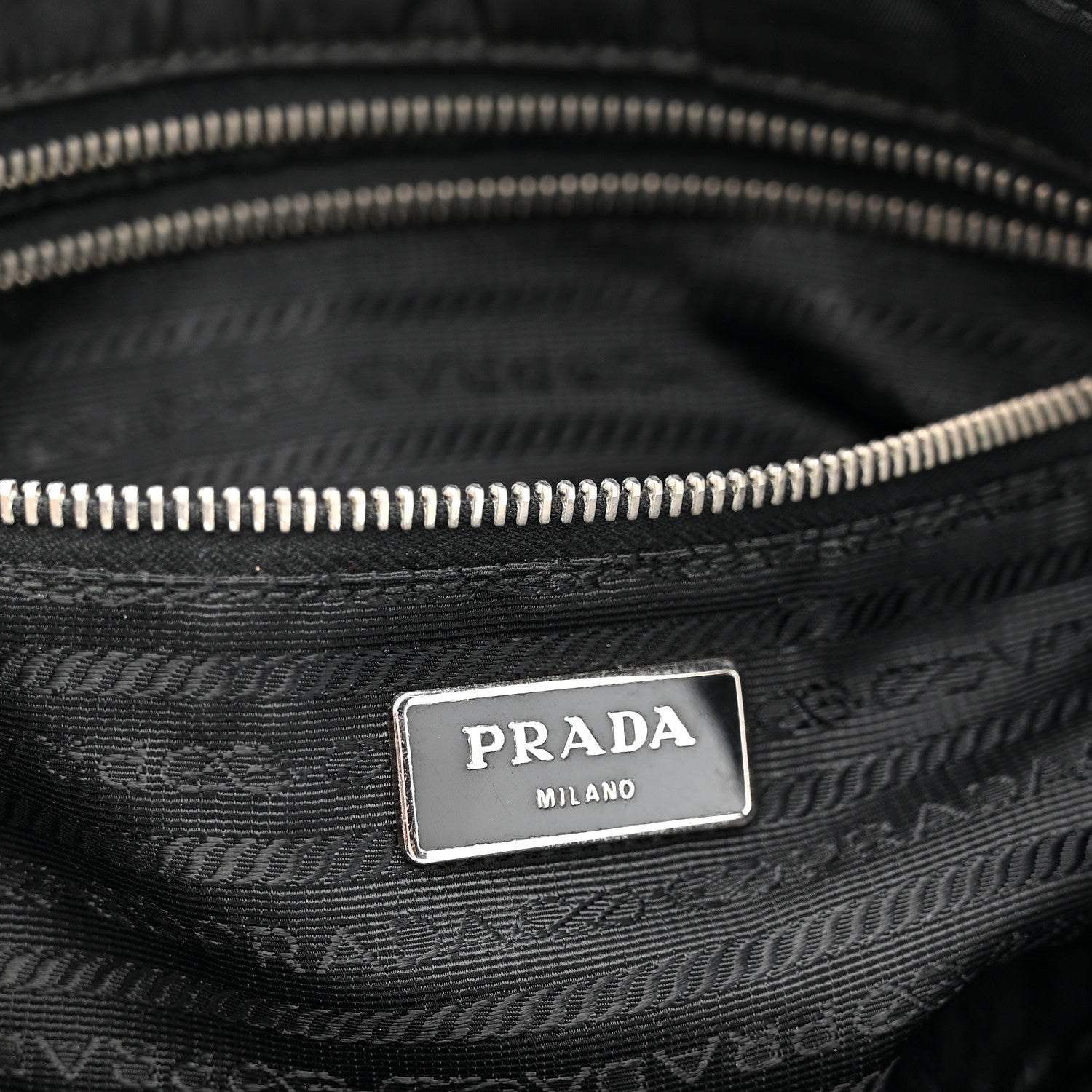 Prada Tessuto Nylon Zip Convertible Tote Black 6 of 11