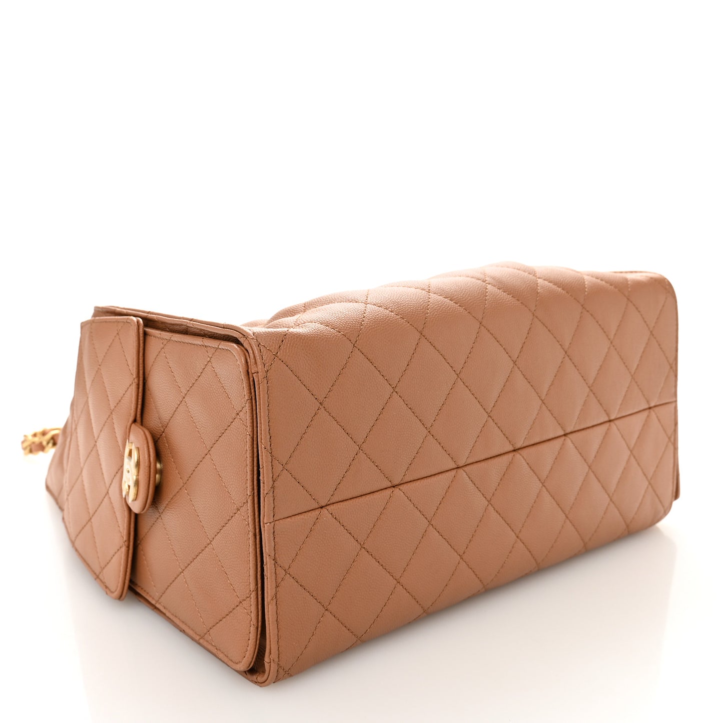 Caviar Quilted Medium Chanel 25 Handbag Brown