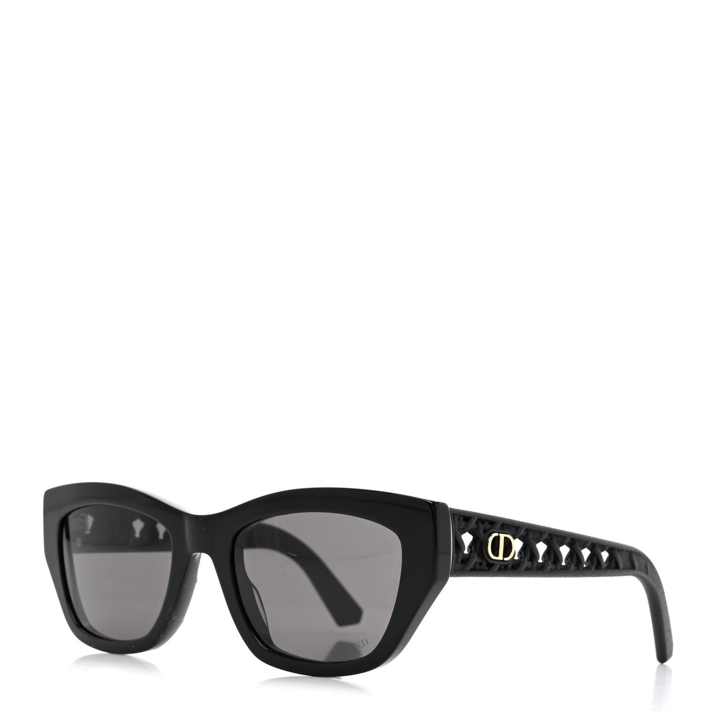 Acetate Nylon Cannage Square VeryDior S2I Sunglasses Black