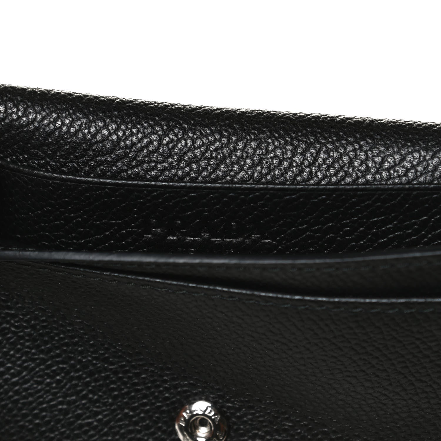 Prada Vitello Micro Grain Card Holder Black 6 of 9