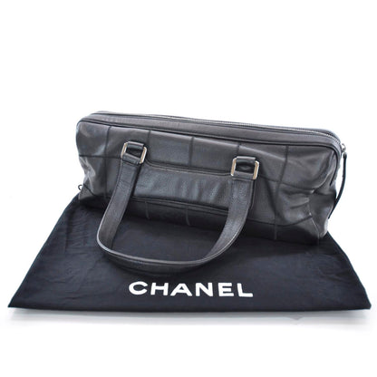 Chanel Caviar Square Stitched Satchel Black 3 of 9