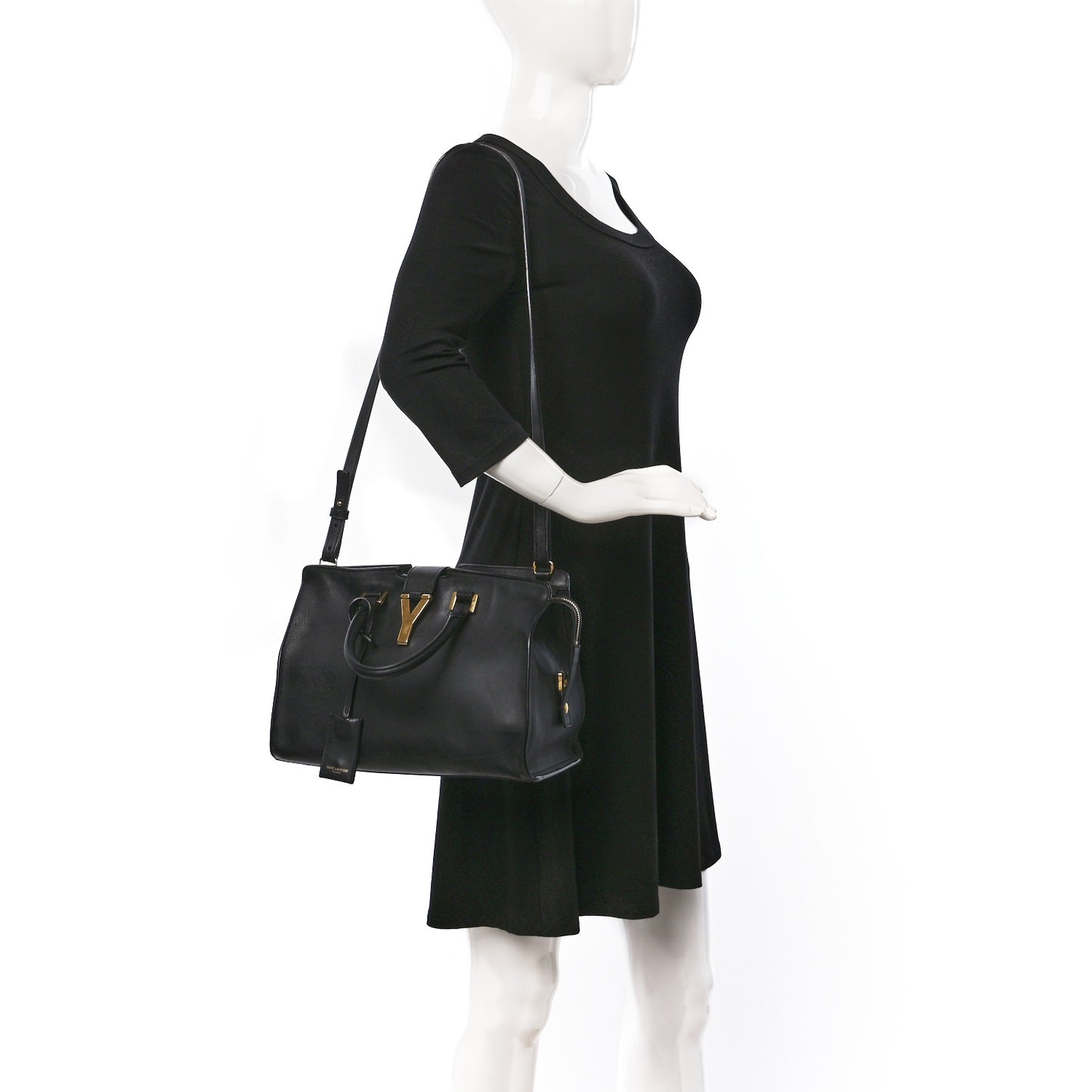 Calfskin Small Classic Y Cabas Black