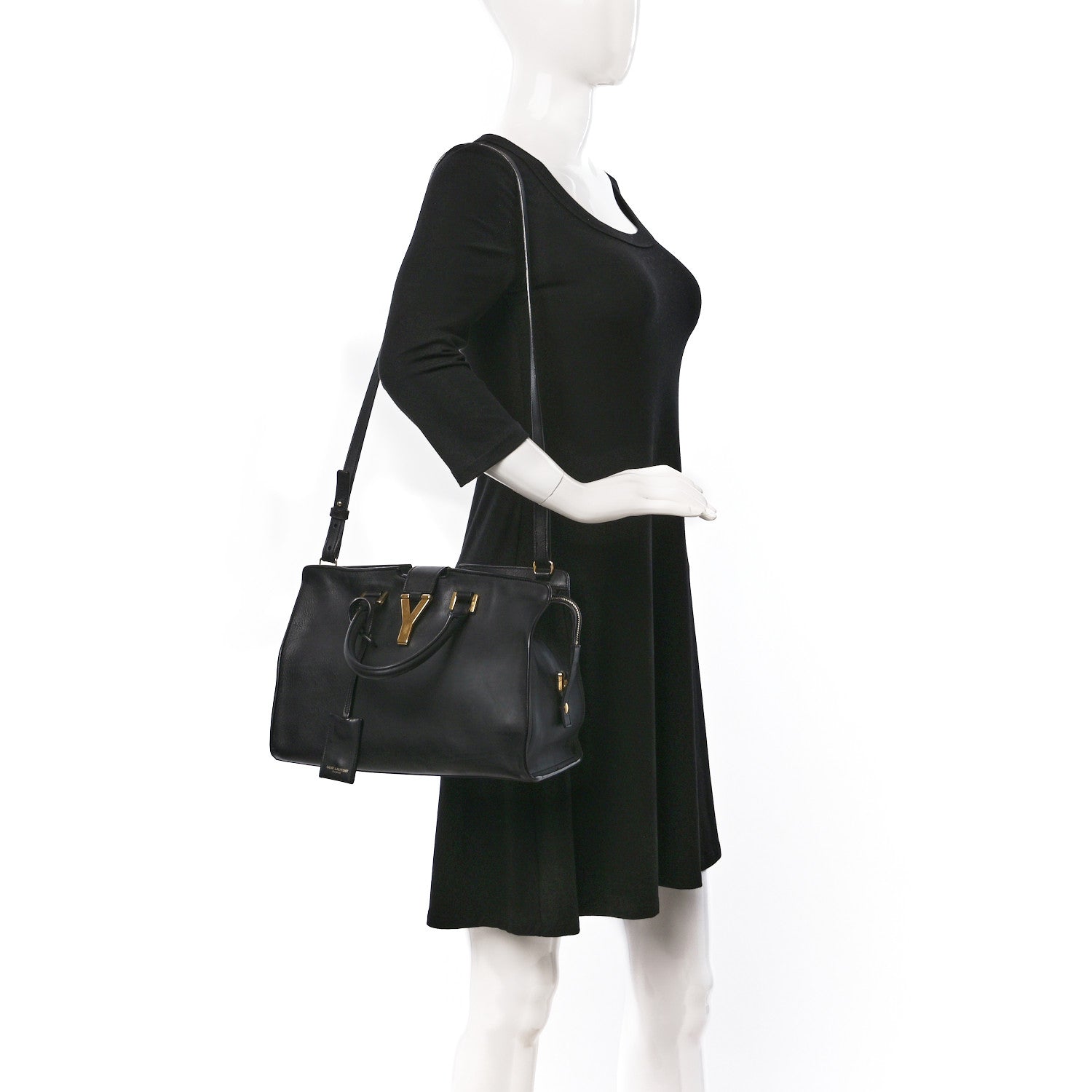 Saint Laurent Calfskin Small Classic Y Cabas Black 2 of 13