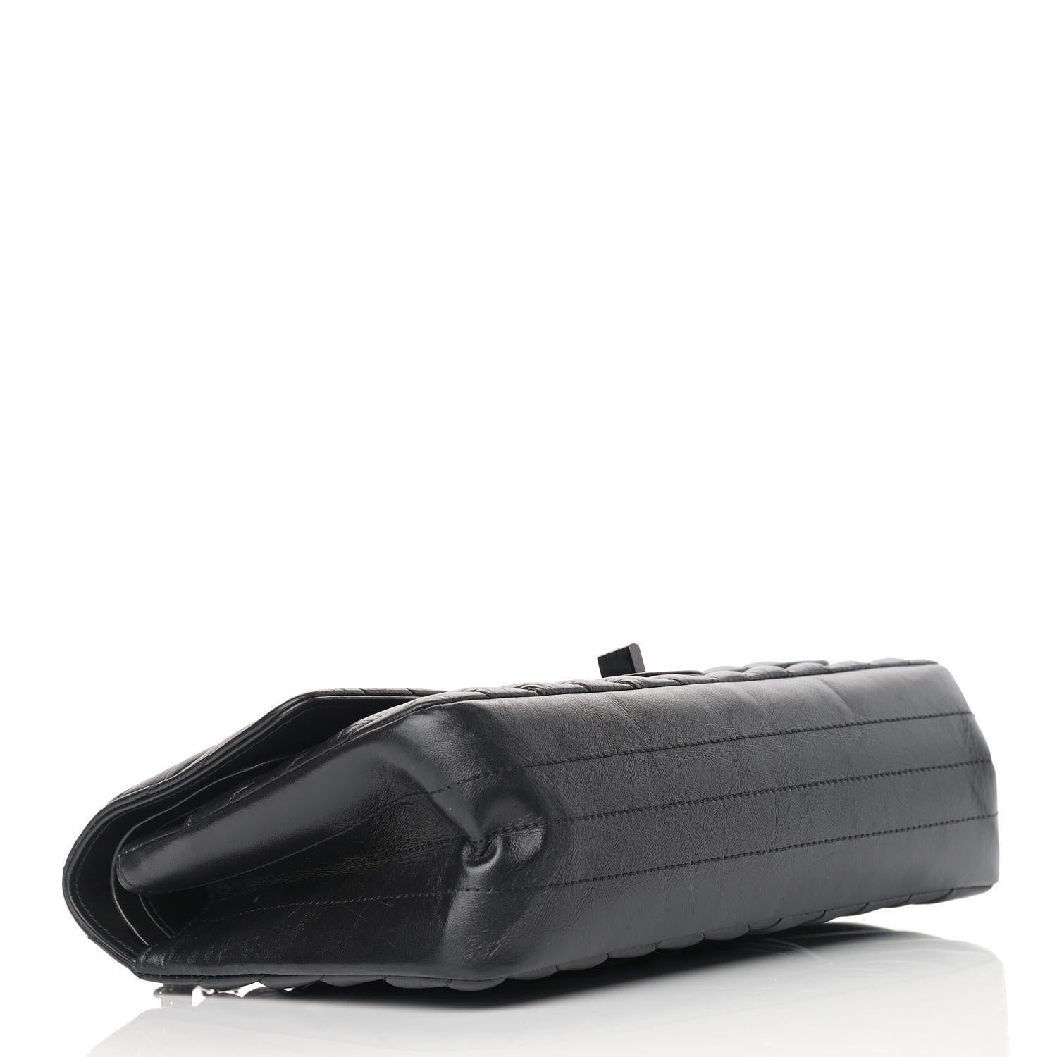 Chanel Aged Calfskin Chevron Quilted 2.55 Reissue 225 So Black 3 of 8
