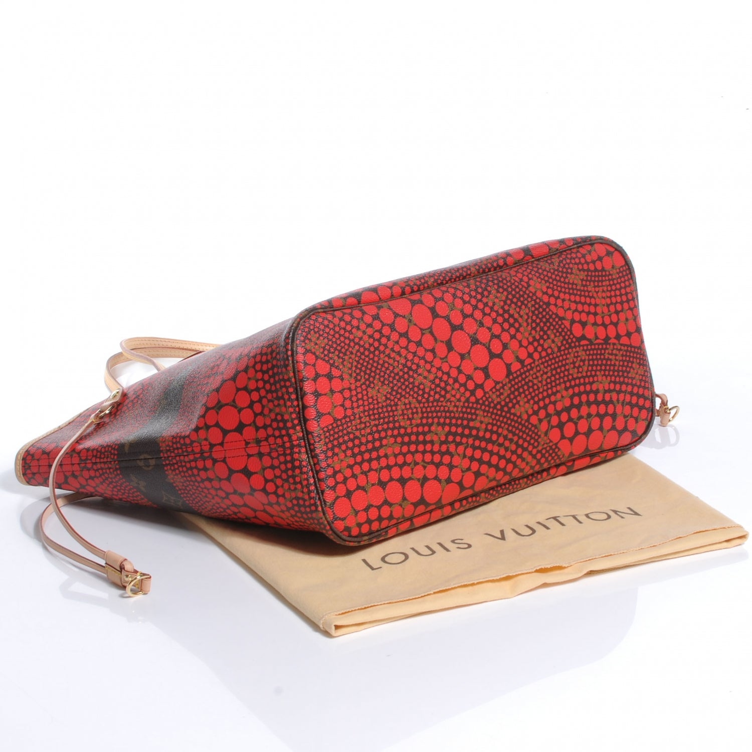 Louis Vuitton Monogram Kusama Waves Neverfull MM Red 4 of 8