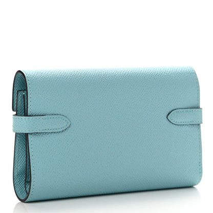 Hermes Epsom Medium Kelly Wallet Bleu Atoll 3 of 8