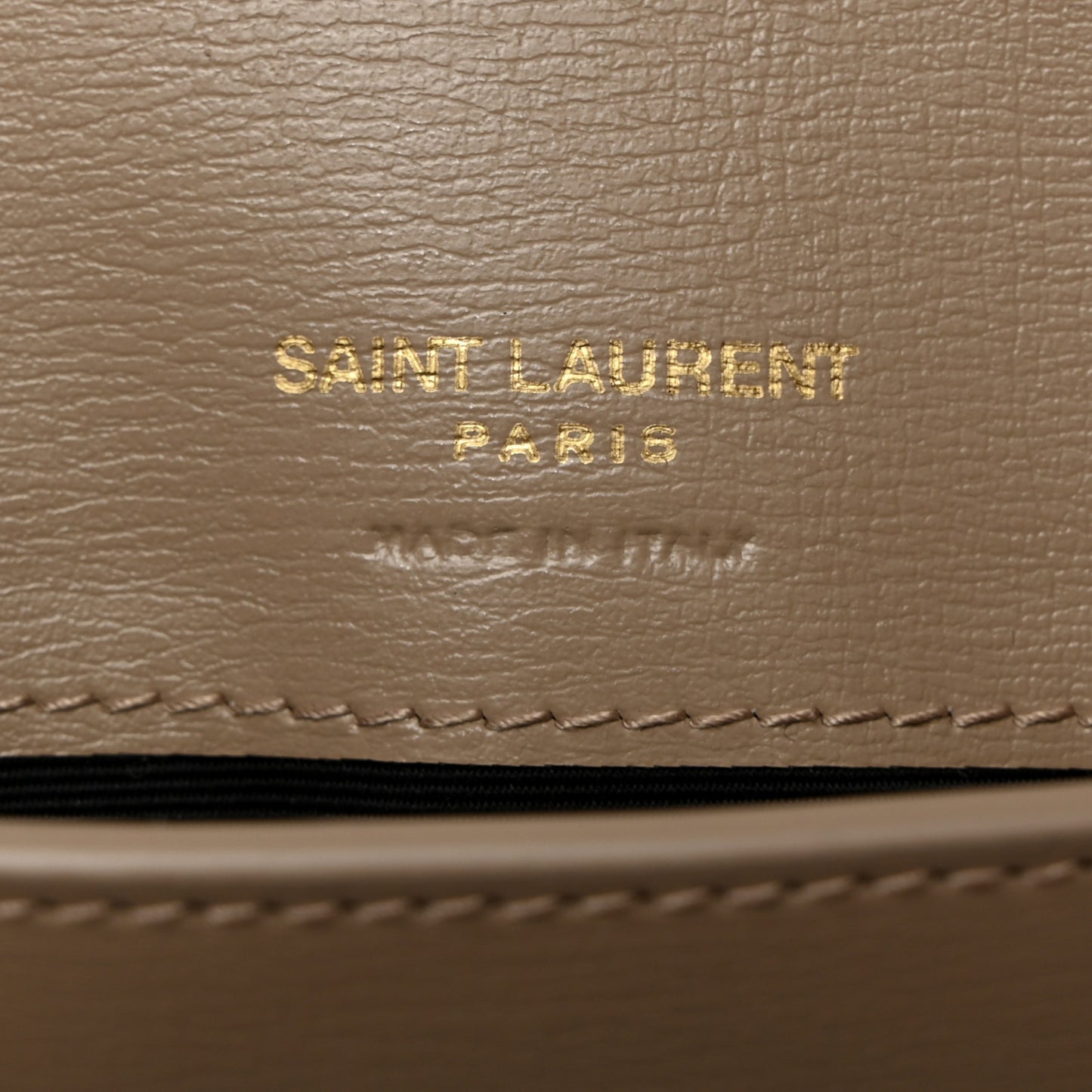 Smooth Calfskin Monogram Phone Holder Crossbody Dark Beige