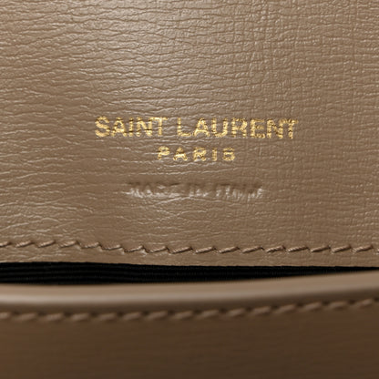 Saint Laurent Smooth Calfskin Monogram Phone Holder Crossbody Dark Beige 6 of 10
