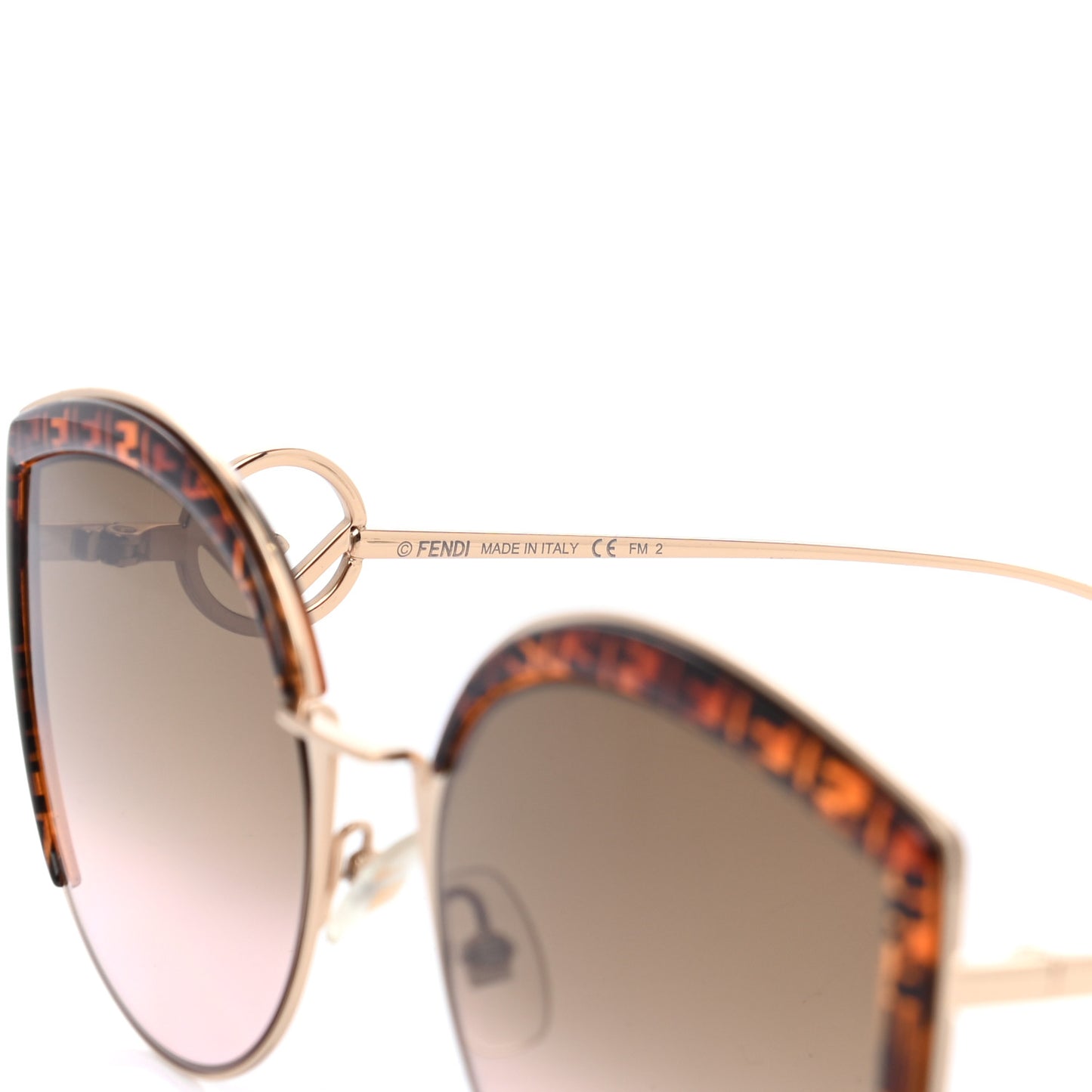Metal Acetate F is Fendi FF Cat Eye Sunglasses FF 0290/S Gold