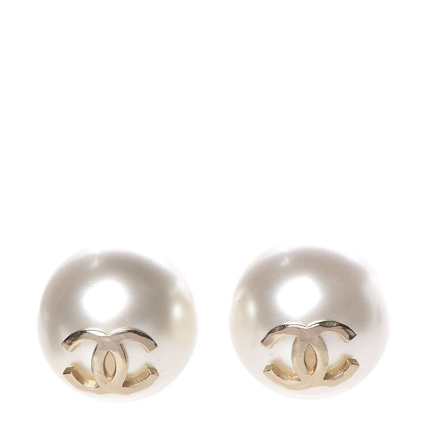 Pearl CC Large Earrings Gold