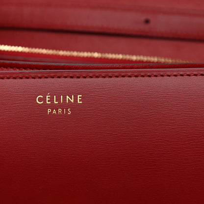 Celine Box Calfskin Medium Classic Box Flap Bag Red 6 of 10