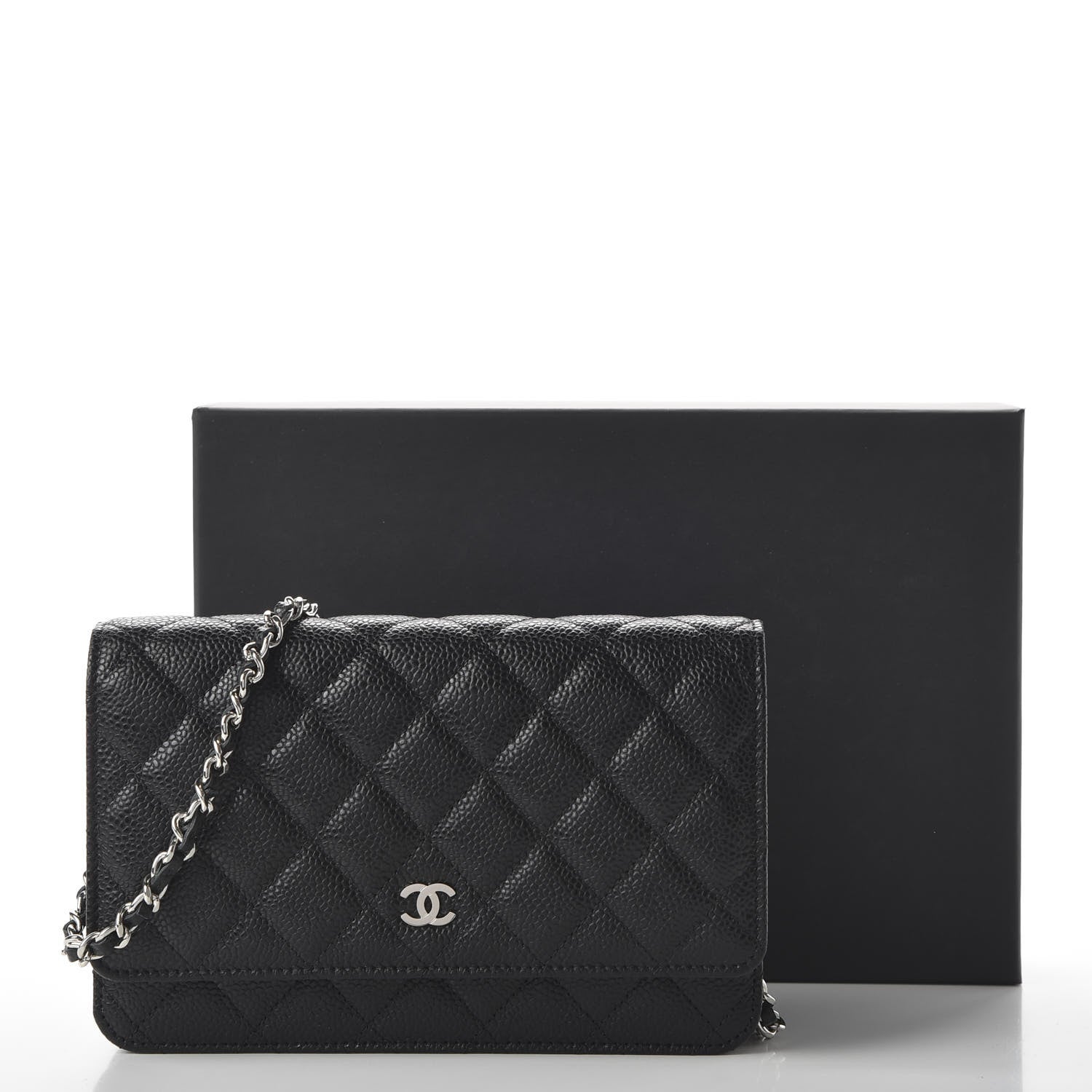 Chanel Caviar Quilted Wallet On Chain WOC Black 12 of 12