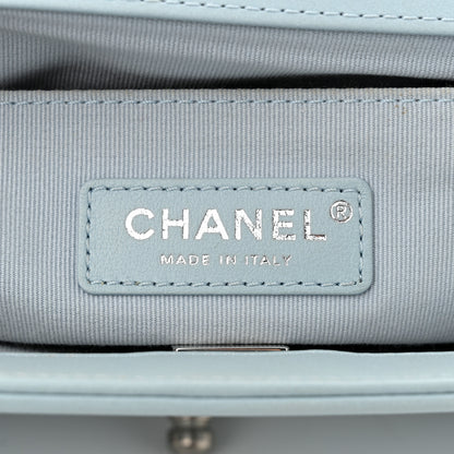 Chanel Calfskin Quilted Medium Boy Flap Light Blue 6 of 12