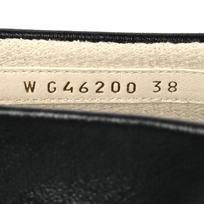 Chanel Lambskin Cap Toe CC Mary Jane Flats 38 Black 9 of 11