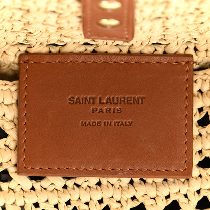 Saint Laurent Raffia Monogram Hobo Naturale 6 of 13