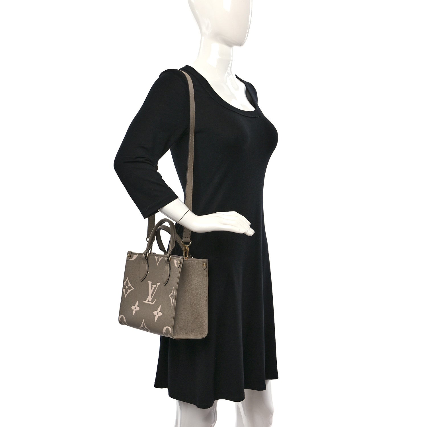 Louis Vuitton Empreinte Monogram Giant Onthego PM Tourterelle Creme 2 of 8