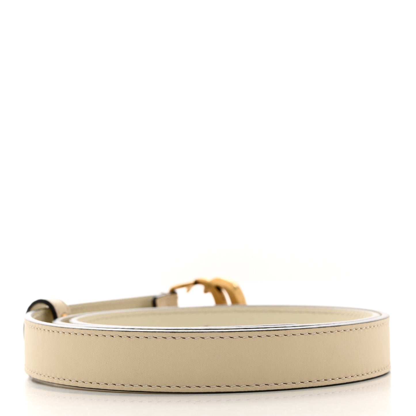 Calfskin Double G 20mm Belt 85 34 Mystic White