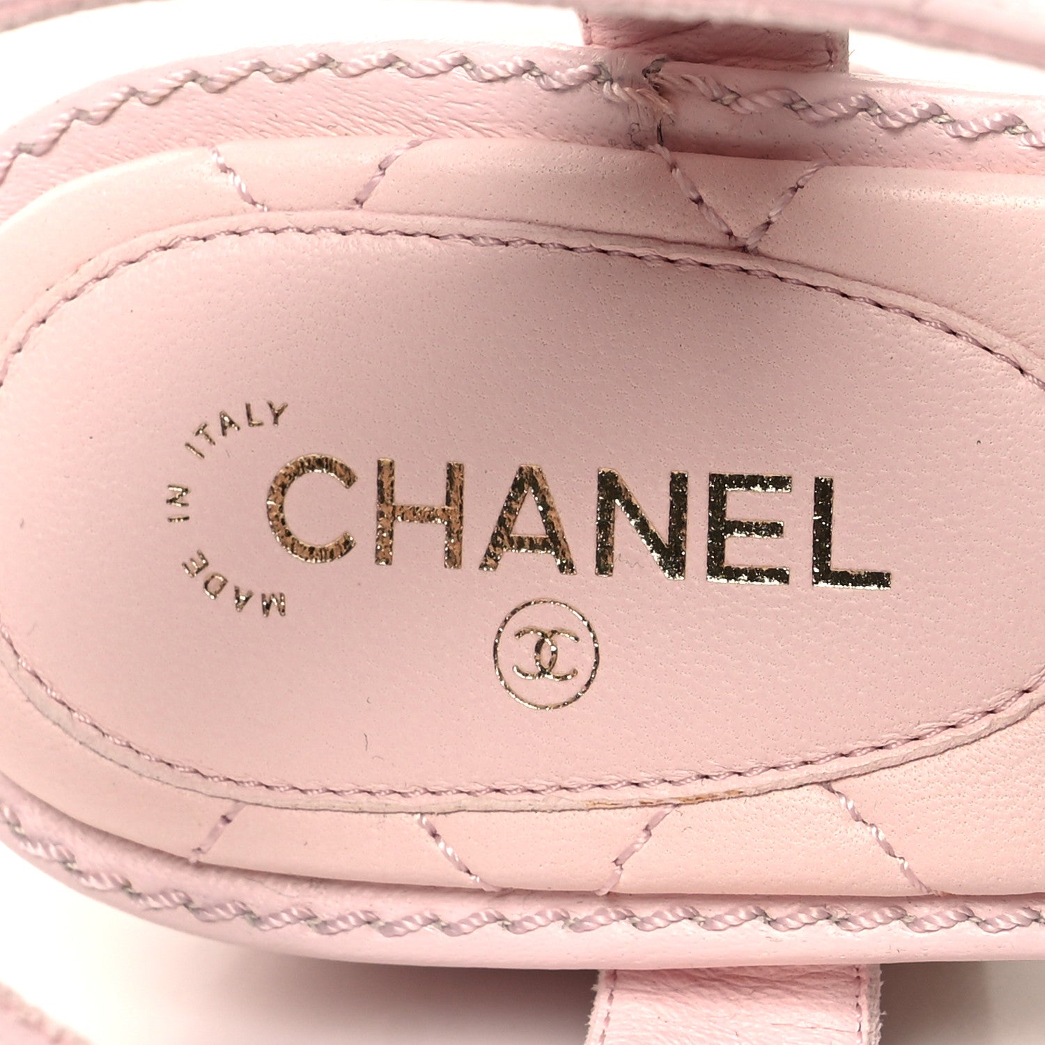 Chanel Lambskin Chain CC Logo Thong Sandals 39 Light Pink 8 of 11