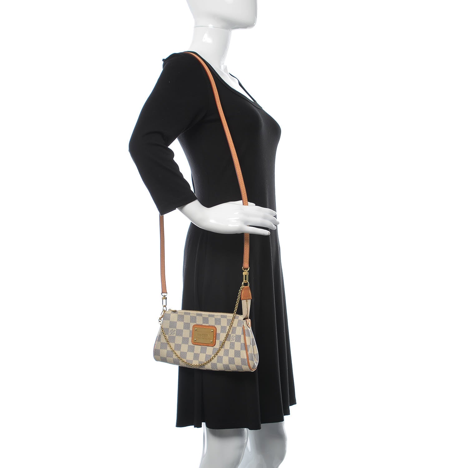 Louis Vuitton Damier Azur Eva Clutch 2 of 9