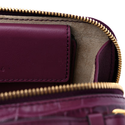 Chloe Calfskin Crocodile Embossed Mini C Vanity Bag Crushed Violet 10 of 10