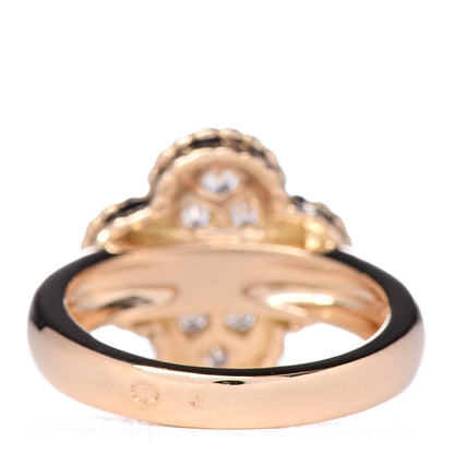 Van Cleef & Arpels 18K Yellow Gold Diamond Vintage Alhambra Ring 48 4.5 3 of 4