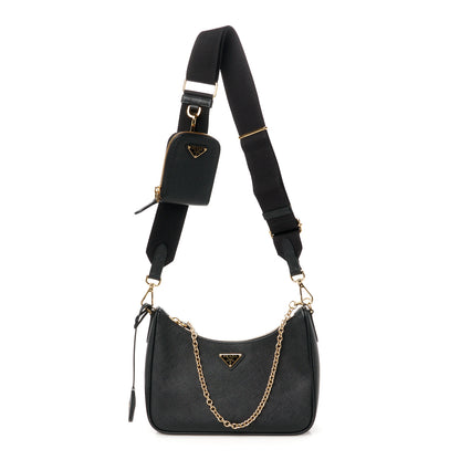 Prada Saffiano Lux Re-Edition 2005 Shoulder Bag Black 1 of 12