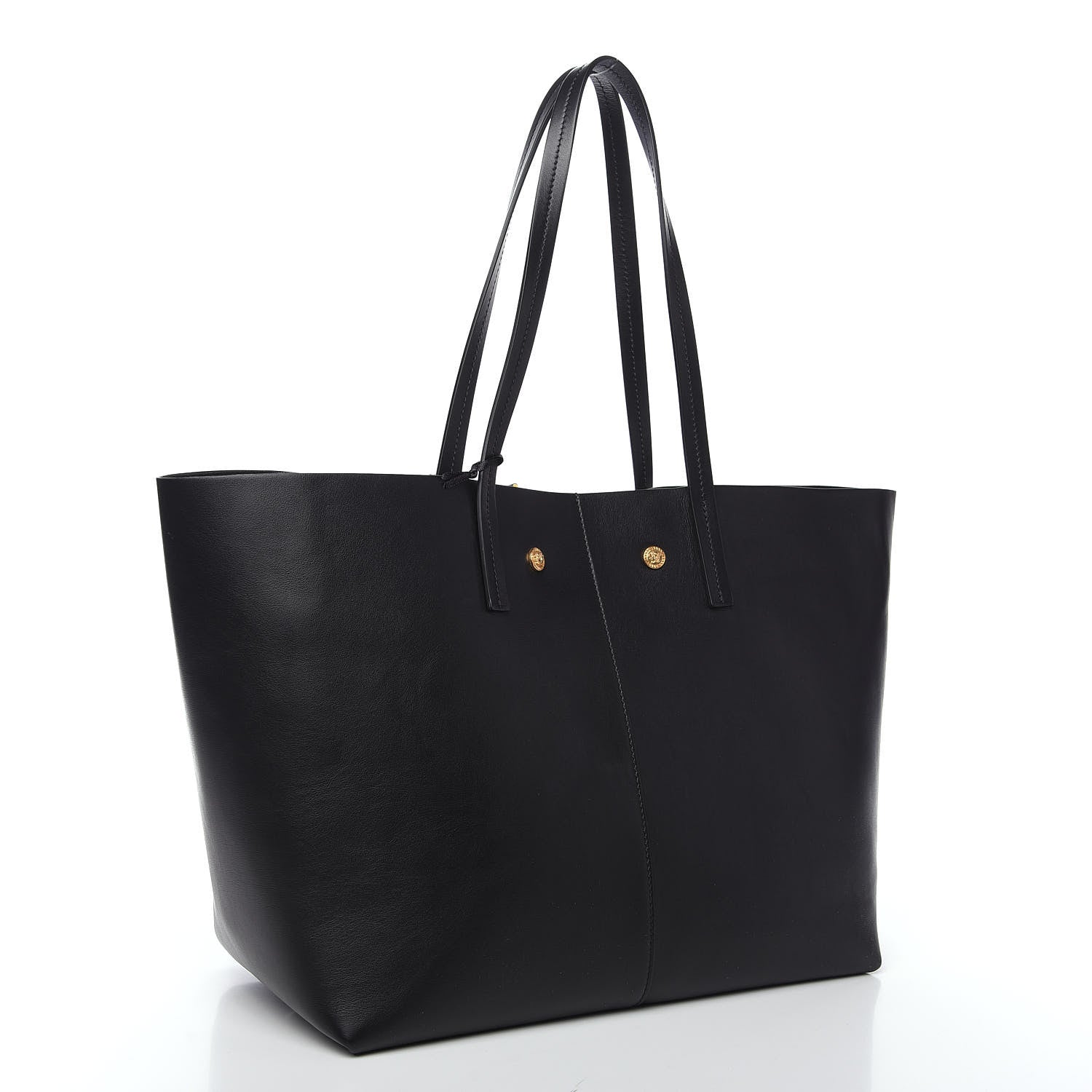 Versace Calfskin Baroque Scarf Tote Black 2 of 9