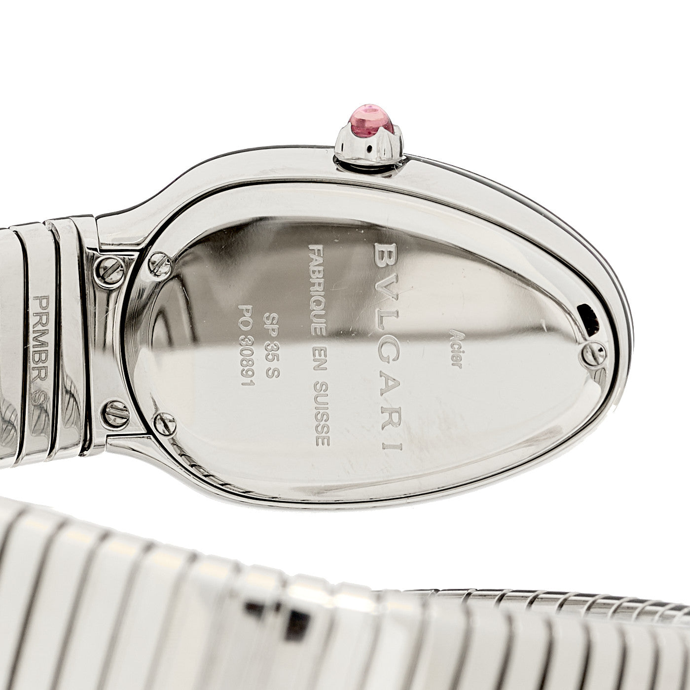 Stainless Steel 35mm Serpenti Tubogas Quartz Watch
