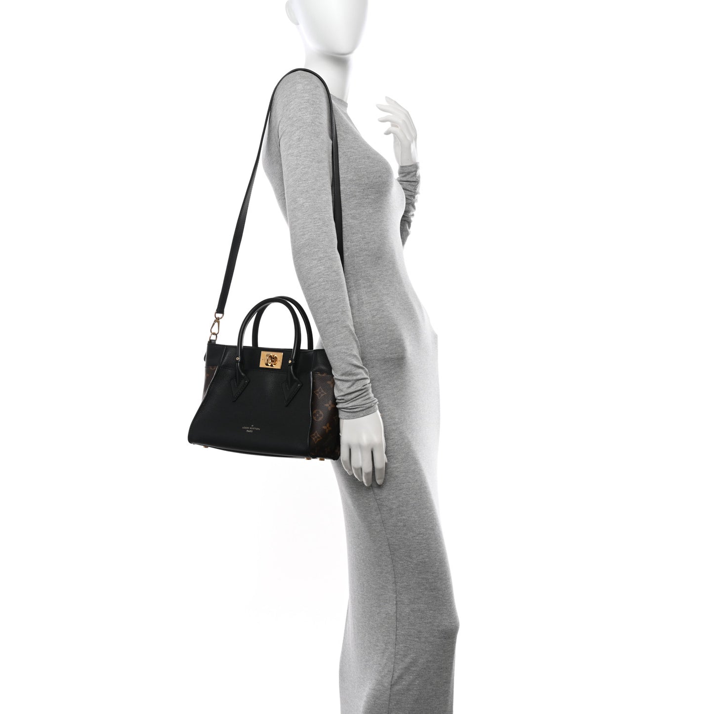 Calfskin Monogram On My Side PM Black