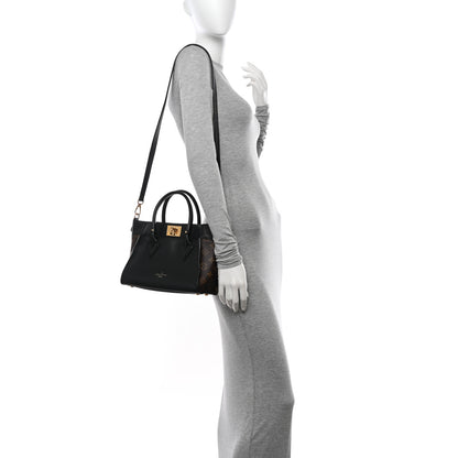 Louis Vuitton Calfskin Monogram On My Side PM Black 3 of 9