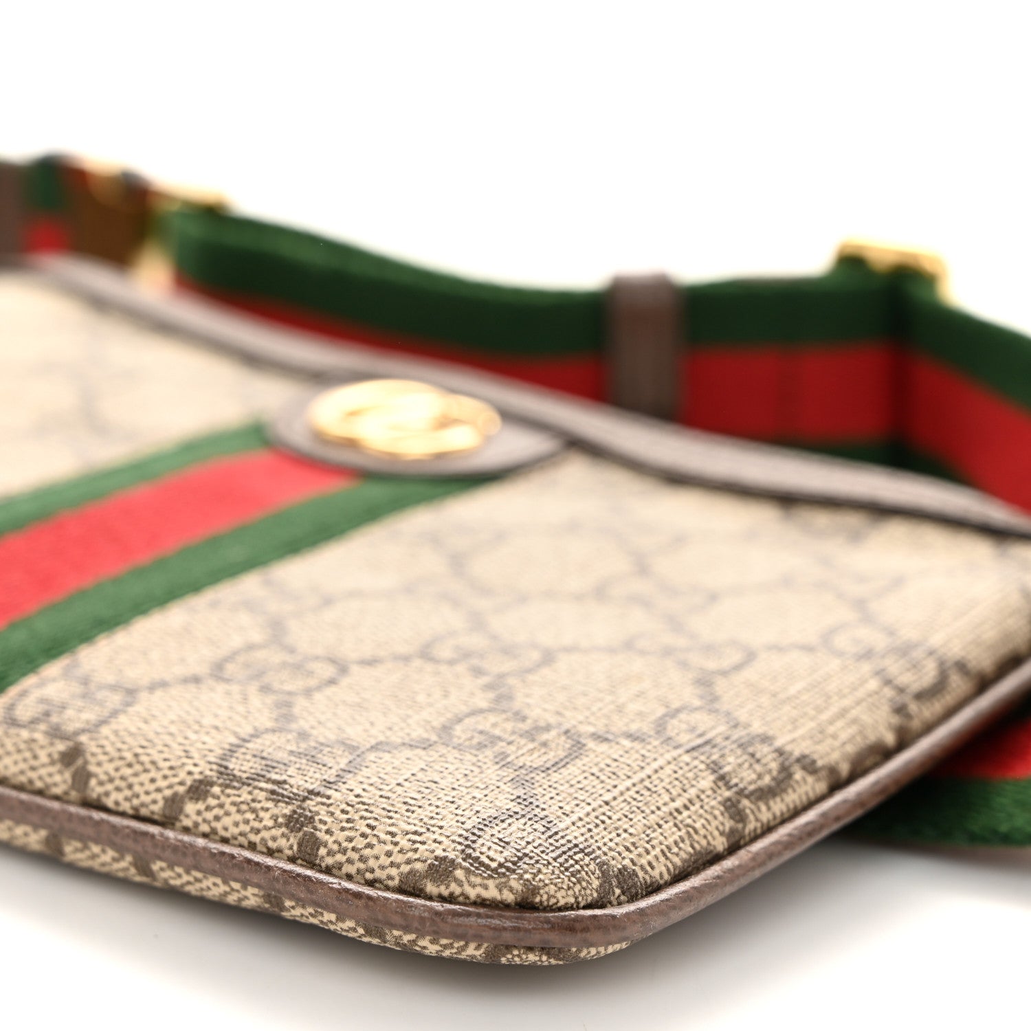 Gucci GG Supreme Monogram Web Ophidia Utility Belt Bag 85 34 Beige Ebony New Acero 10 of 10