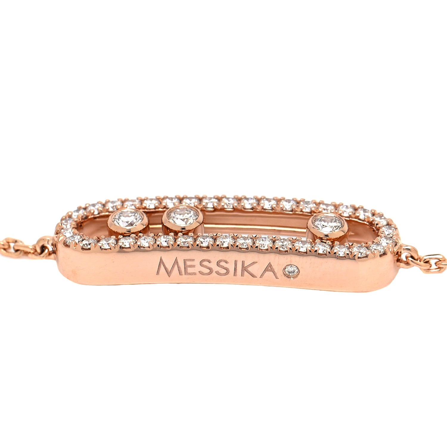 Messika 18K Rose Gold Diamond Pave Baby Move Classic Bracelet 4 of 8