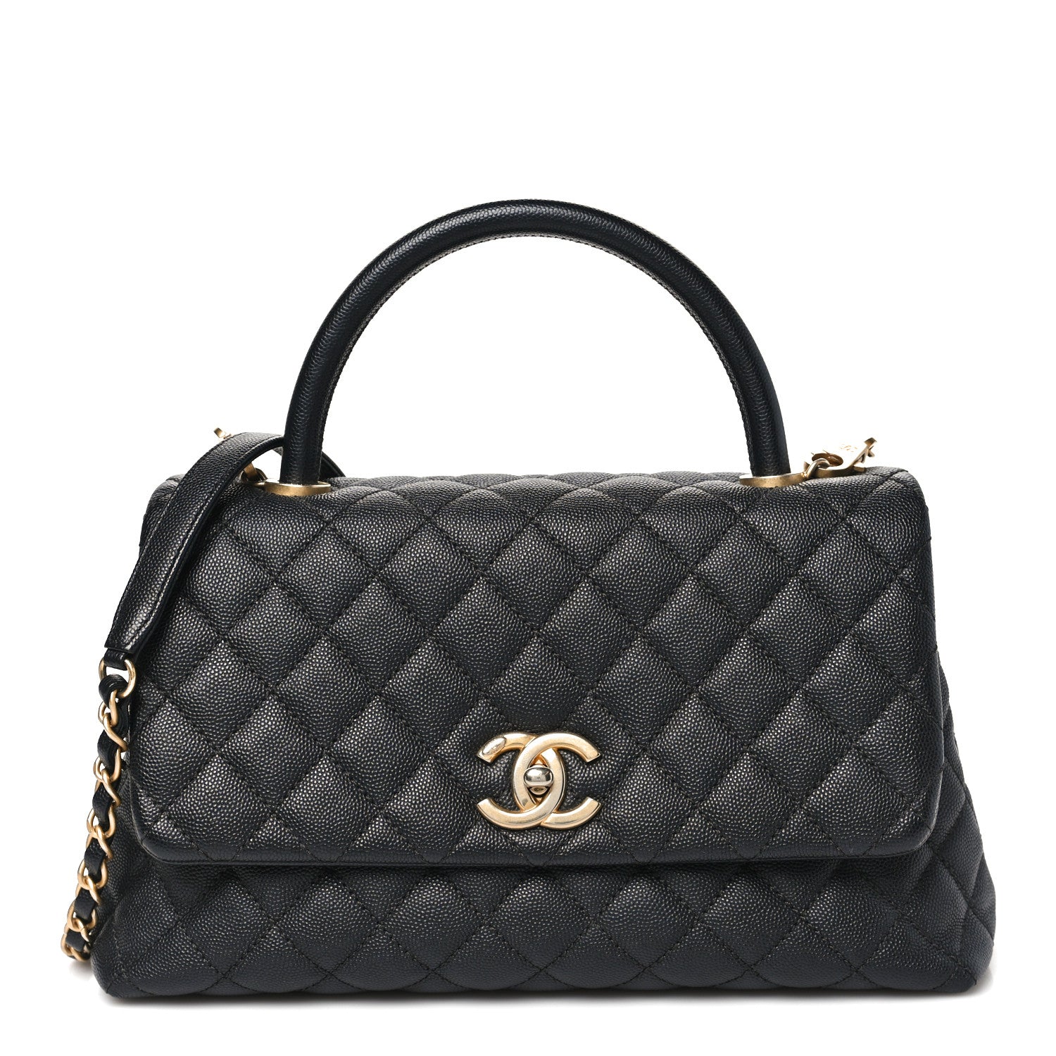 Chanel Caviar Quilted Small Coco Chain Handle Flap Black 1 of 10