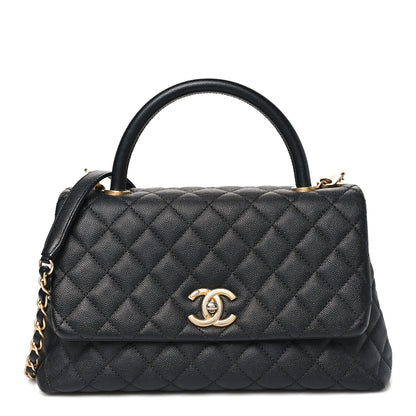 Chanel Caviar Quilted Small Coco Chain Handle Flap Black 1 of 10