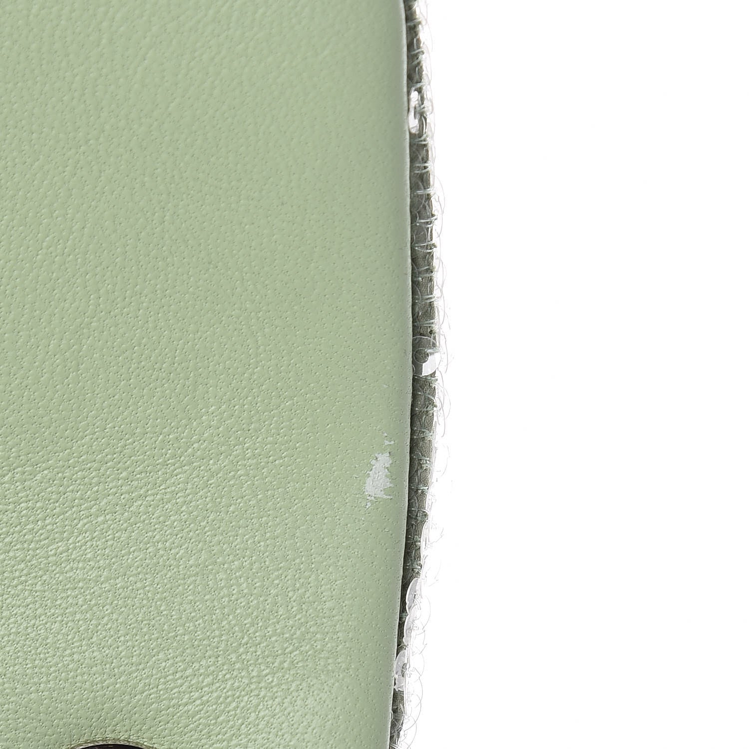 Chanel Sequin Mini Waterfall Flap Green Light Green Yellow 9 of 13