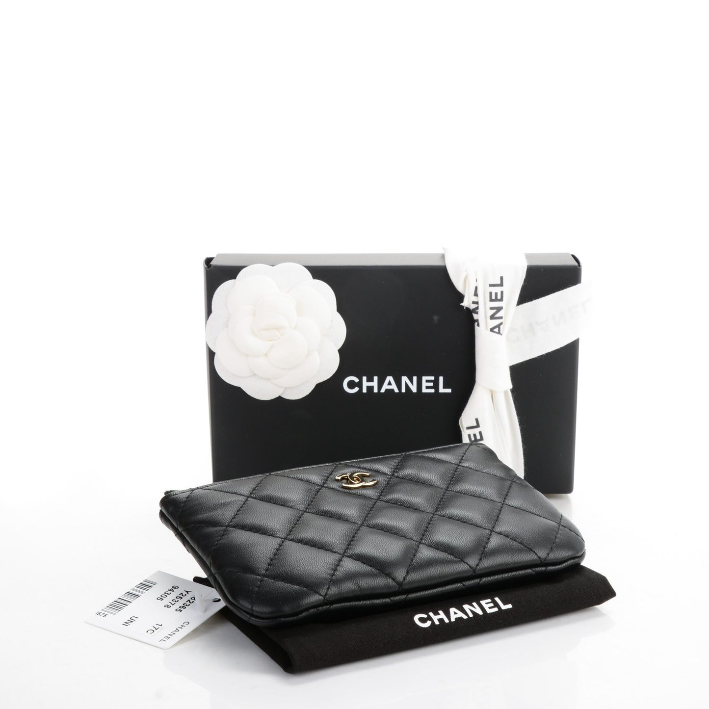 Lambskin Quilted Coin Purse Black