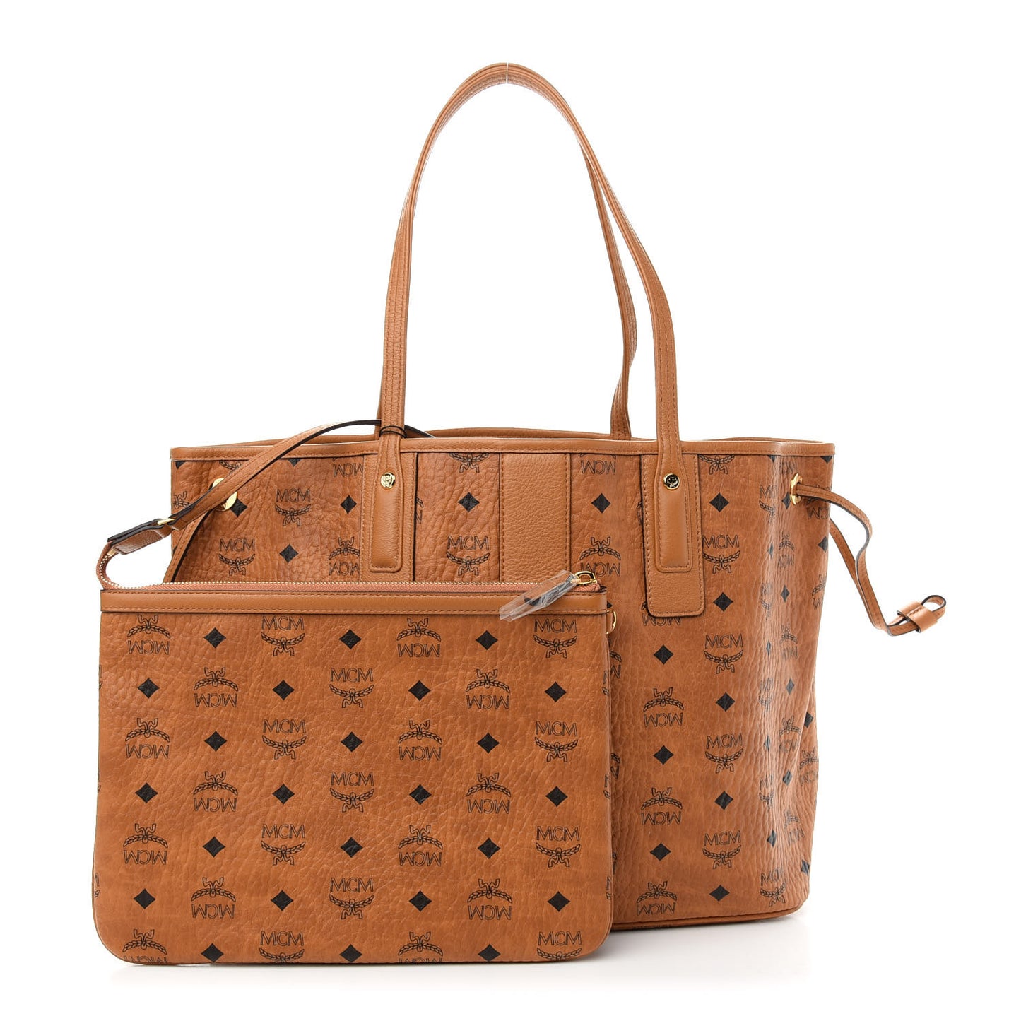 Visetos Medium Liz Reversible Shopper Tote Cognac