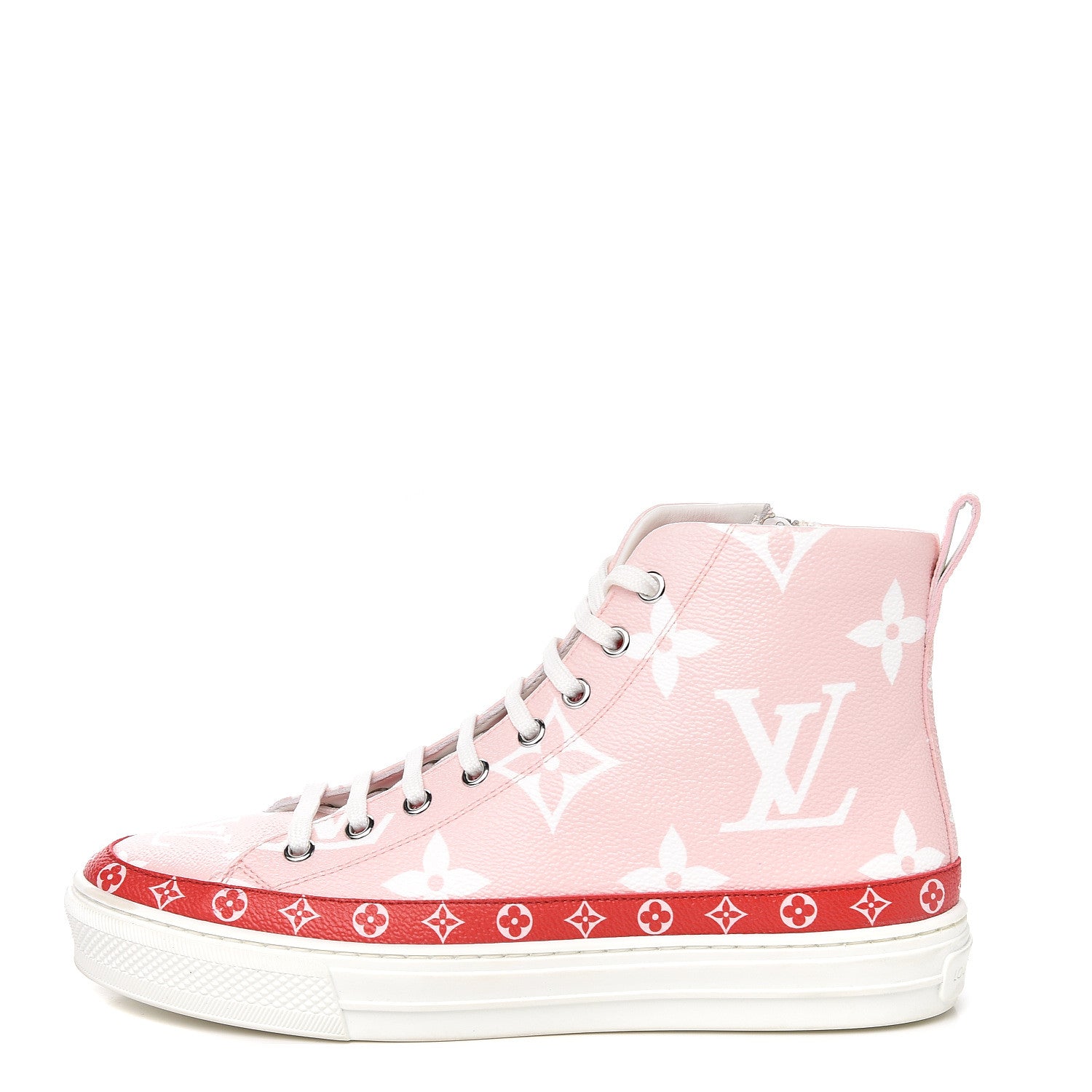 Louis Vuitton Monogram Giant Stellar Sneaker Boots 37 Rose Rouge 1 of 8