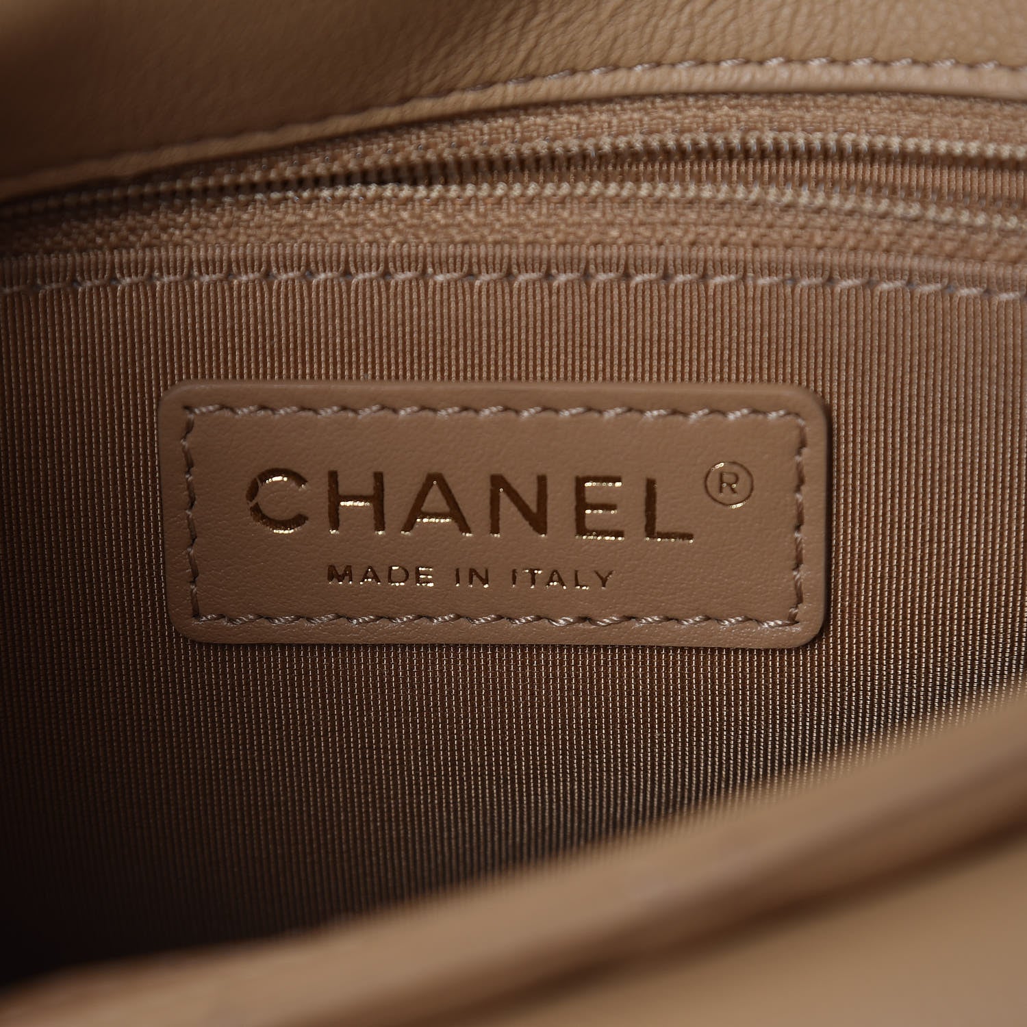 Chanel Calfskin Quilted Messenger Flap Beige 6 of 13