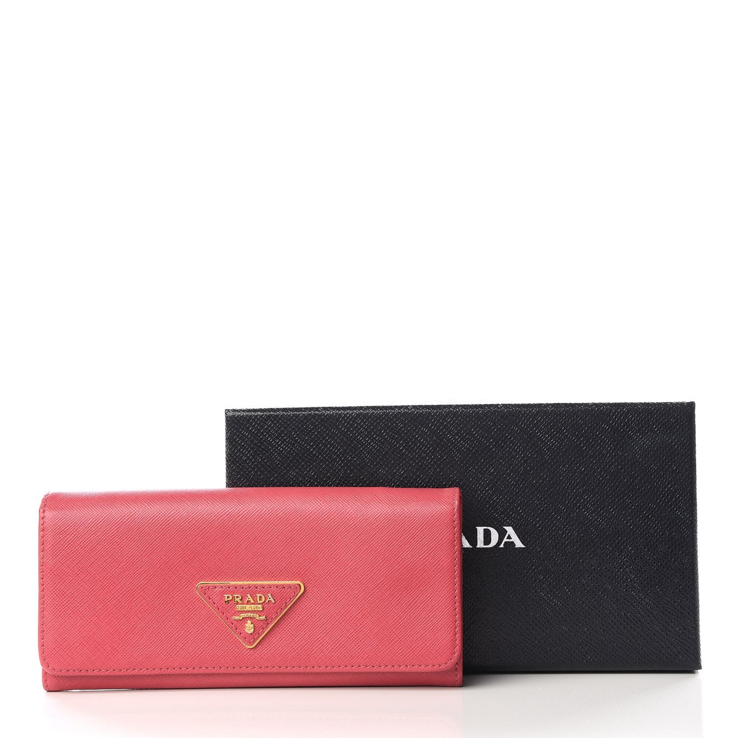 Saffiano Metal Continental Flap Wallet Peonia