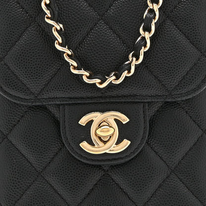 Chanel Caviar Quilted Classic Phone Holder Black 9 of 11