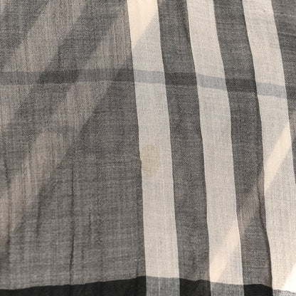 Burberry Linen Classic Check Check Lightweight Scarf Grey 4 of 6