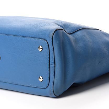 MCM Calfskin Tote Blue 6 of 16
