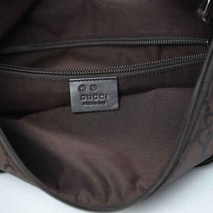 Gucci Nylon Monogram Extra Large Satchel Dark Brown 6 of 18