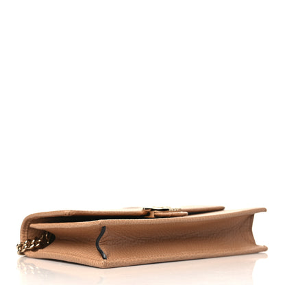 Gucci Dollar Calfskin Interlocking G Chain Wallet Camelia 4 of 9