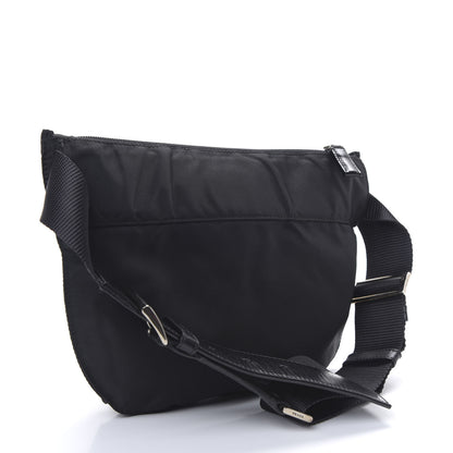 Prada Tessuto Nylon Soft Calfskin Sling Belt Bag Black 2 of 9