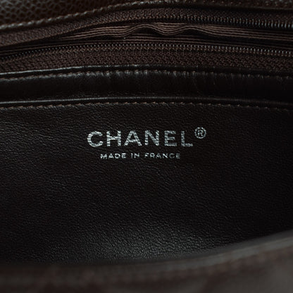Chanel Caviar Quilted Jumbo Single Flap Dark Brown 11 of 16