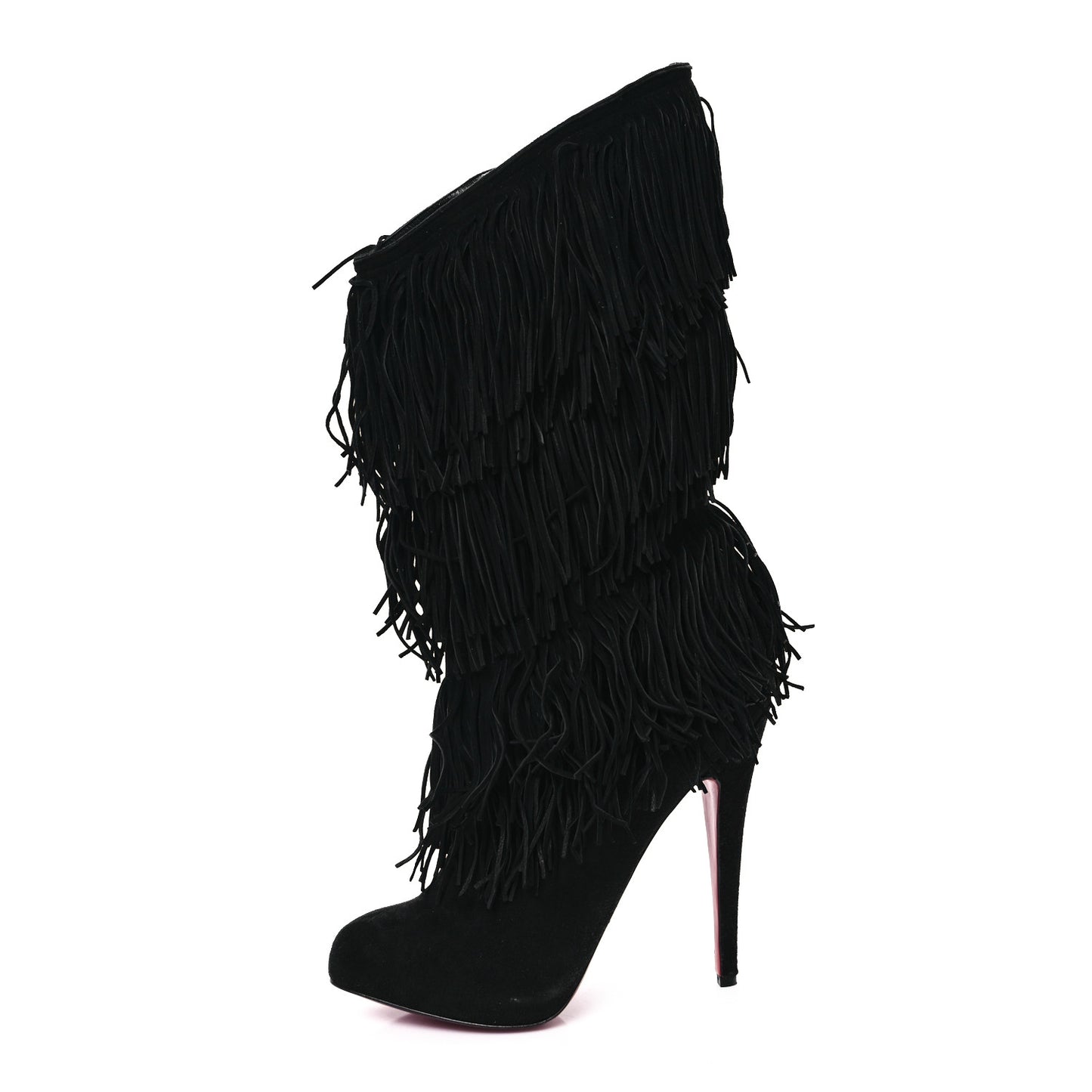 Suede For Ever Tina Fringe 140 Boots 41 Black