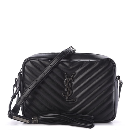 Saint Laurent Calfskin Matelasse Monogram Lou Camera Bag Black 1 of 9